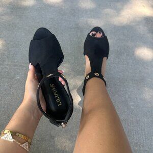 NEW LILLIANA HIGH HEEL Block Sandals with Eyelet Rings